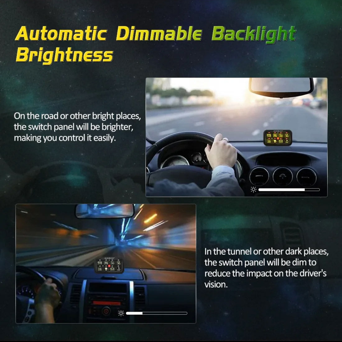 Auxbeam AR-800 RGB Bluetooth Multifunction Switch Panel w/ App